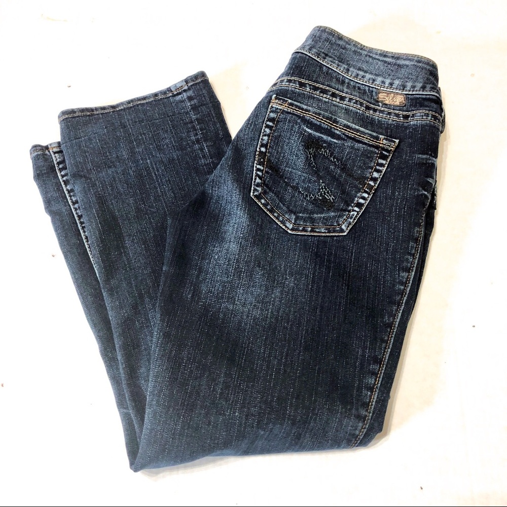 Silver Jean Capris